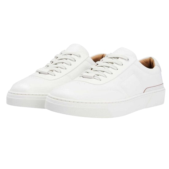 Boss Heren Gary Leren Platte Trainers (Wit) - Image 3