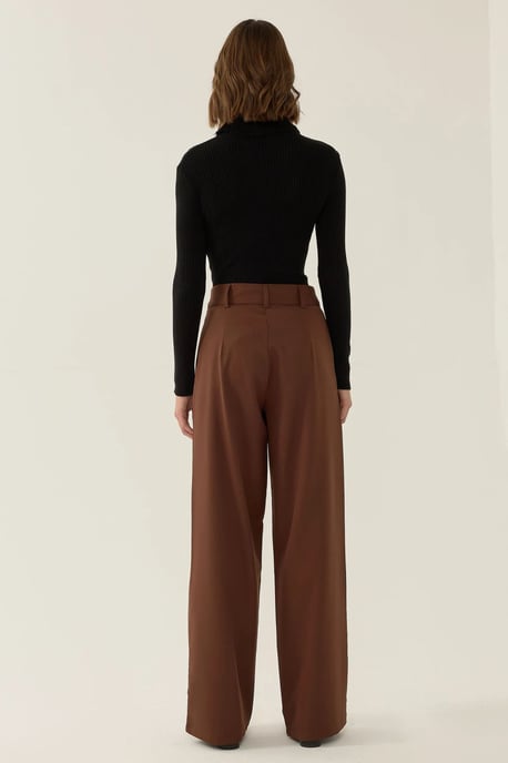 Hoge Taille Plissé Wijde Pantalon - Image 4
