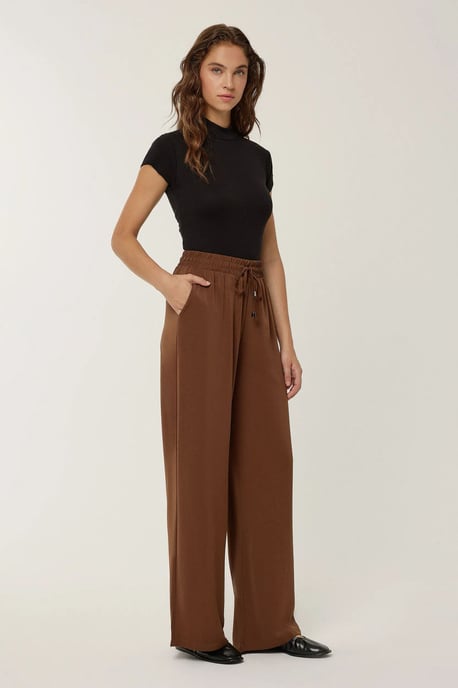 Elastische taille wijde broek - Image 3
