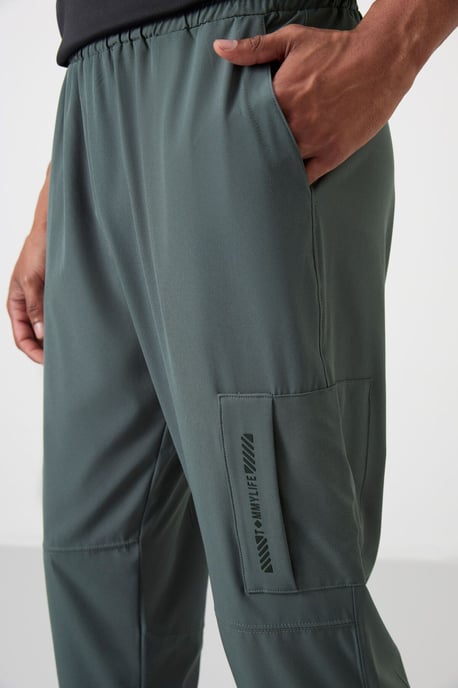 Heren Effen Sweatpants met Elastische Tailleband - Image 3