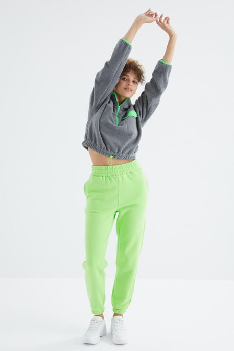 Dames Hoge Taille Fleece Joggingbroek - Image 1
