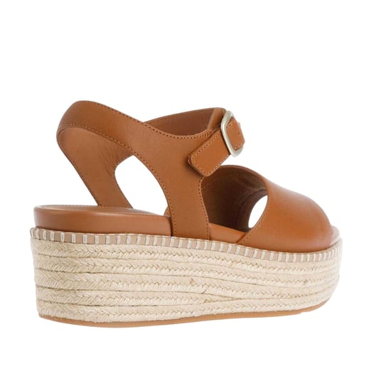 FitFlop Dames/Dames Eloise Espadrille Leren Sleehakken (Tan) - Image 2