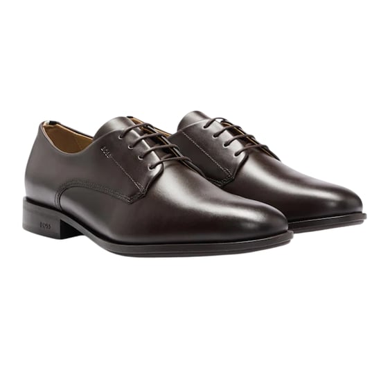 Boss Heren Colby Leren Derby Schoenen (Donkerbruin) - Image 3