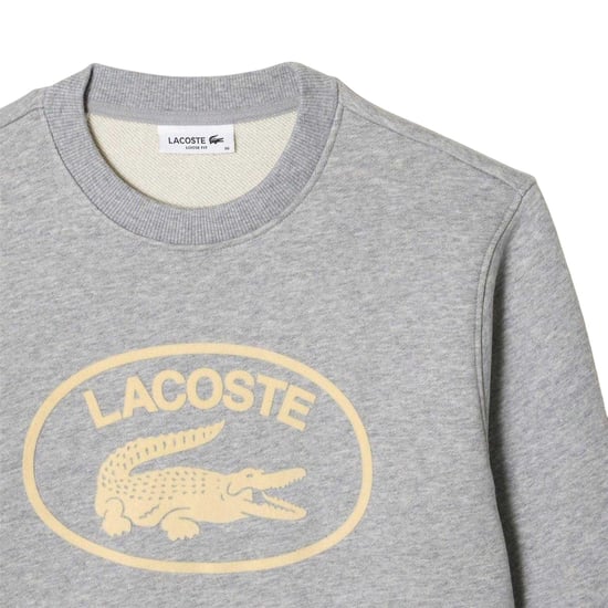 Lacoste Dames/Dames Biologisch Katoenen Los Fit Sweatshirt (Grijs) - Image 4