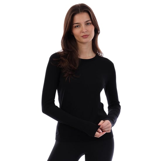 Diesel Womens/Ladies Fine Knit Ribbed Sweatshirt (Black) - Image 1