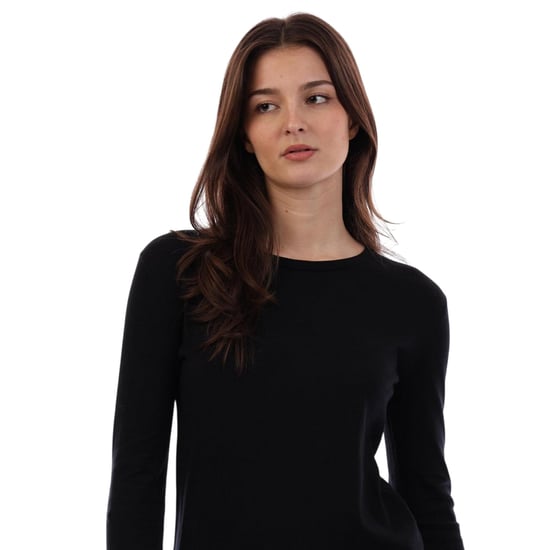Diesel Womens/Ladies Fine Knit Ribbed Sweatshirt (Black) - Image 4