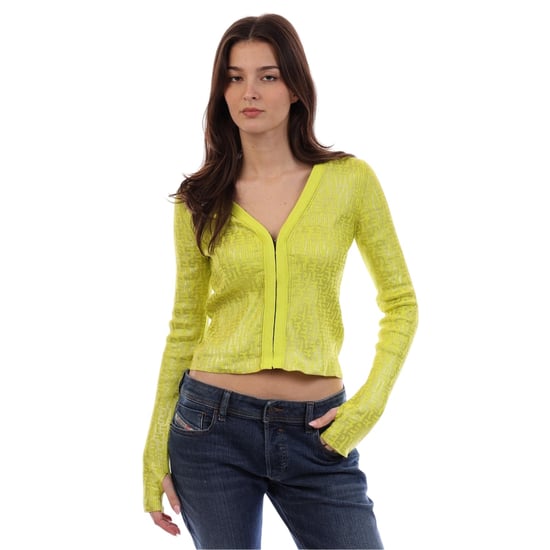 Diesel Dames/Dames Metalen Haak Slim Vest (Geel) - Image 1