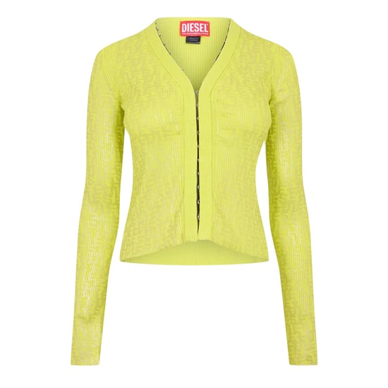 Diesel Dames/Dames Metalen Haak Slim Vest (Geel) - Image 2