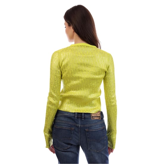 Diesel Dames/Dames Metalen Haak Slim Vest (Geel) - Image 4