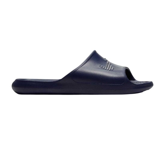 Nike Heren Victori One Swoosh Sliders (Marine, Wit) - Image 1