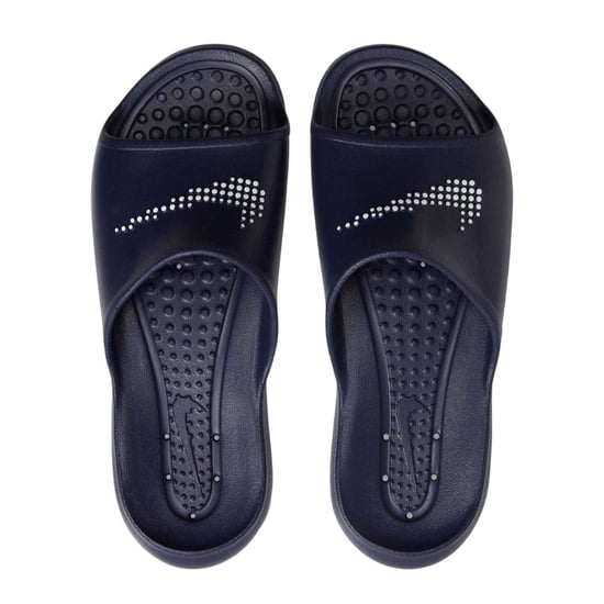 Nike Heren Victori One Swoosh Sliders (Marine, Wit) - Image 3