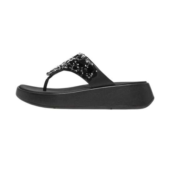 FitFlop Dames/Dames Leren Flatform Sandalen met Juwelen (Zwart) - Image 2