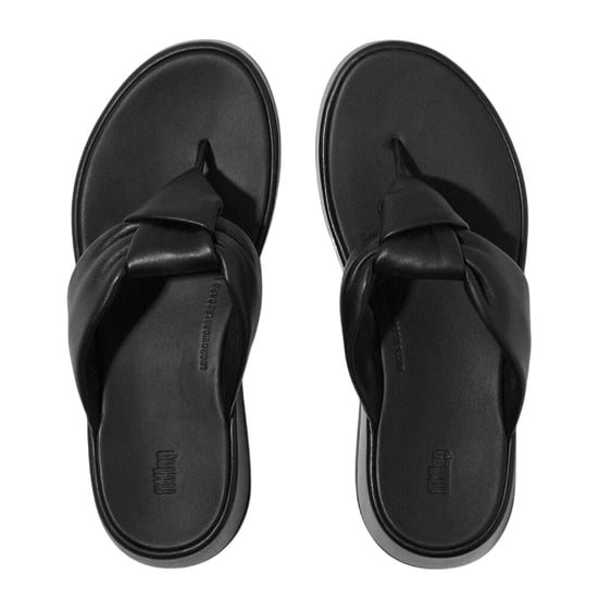 FitFlop Damesmode: leren sandalen met knoop (Zwart) - Image 3