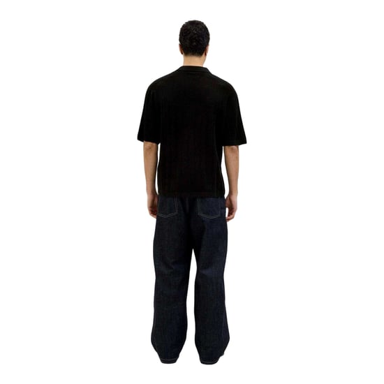Jack And Jones Mens Ribbed Polo Shirt (Black) - Image 2