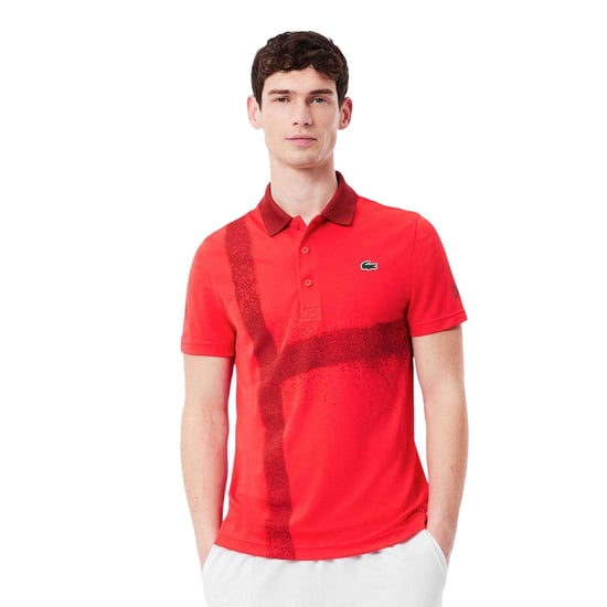 Lacoste Heren Novak Djokovic Regular Poloshirt met korte mouwen (Rood) - Image 1