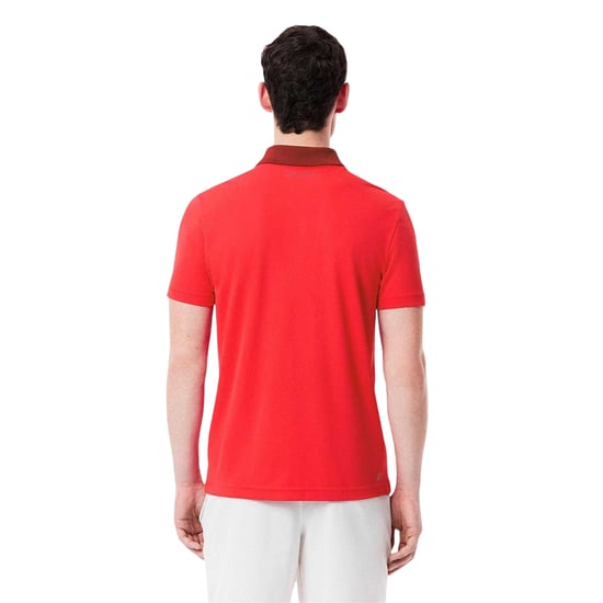 Lacoste Heren Novak Djokovic Regular Poloshirt met korte mouwen (Rood) - Image 4