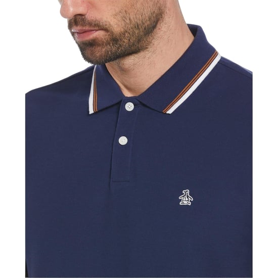 Original Penguin Heren Pete Katoenen Polo Shirt (Middeleeuws Blauw) - Image 3
