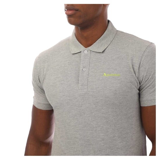 Aquascutum Heren Regular Poloshirt met Korte Mouwen (Lichtgrijs Melange) - Image 3