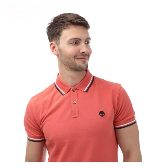 Timberland Heren Oyster River Katoenen Poloshirt (Roze) - Image 3