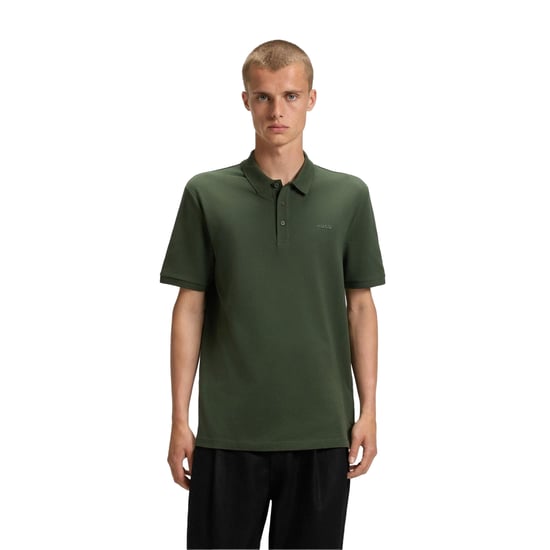 Hugo Heren Donos Katoenen Polo Shirt (Donkergroen) - Image 1