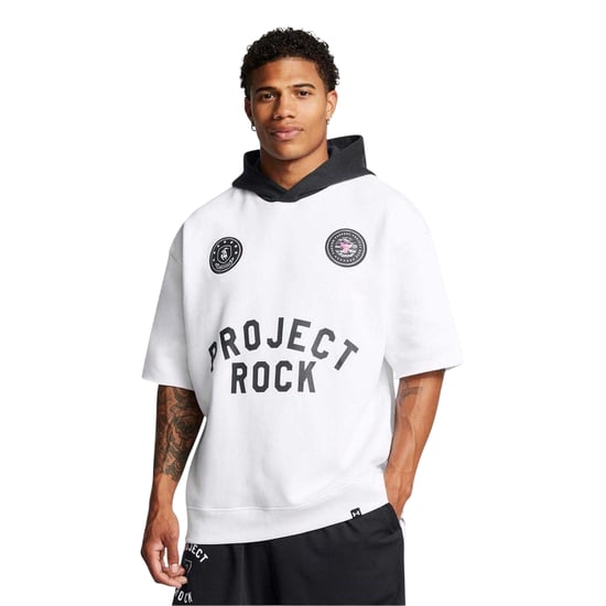 Under Armour Heren Project Rock Relaxed Fit Hoodie (Wit) - Image 1
