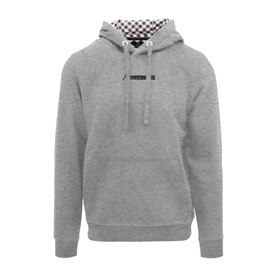 Aquascutum Heren Belettering Hoodie (Grijs) - Image 1