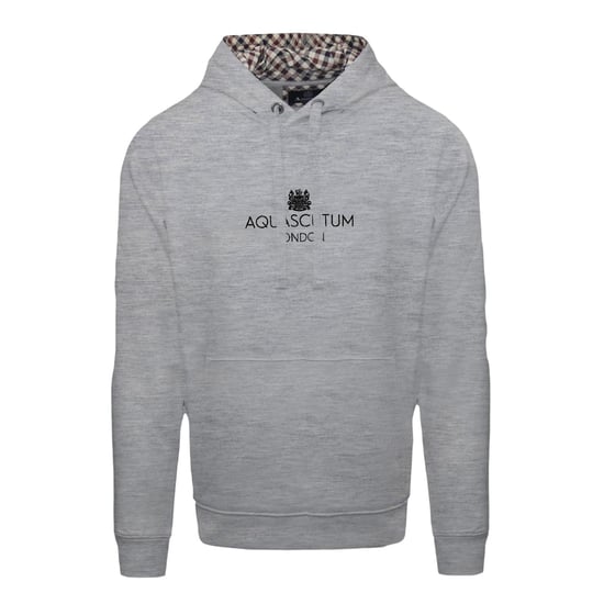 Aquascutum Heren Belettering Hoodie (Grijs) - Image 1