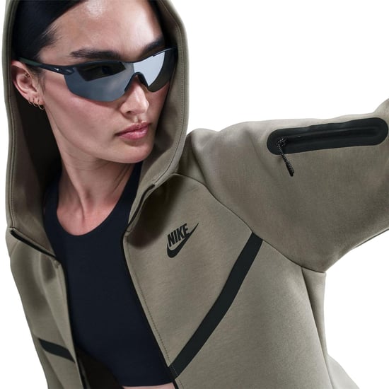 Nike Dames/Dames Windrunner Tech Fleece Full Zip Hoodie (Zwart) - Image 3