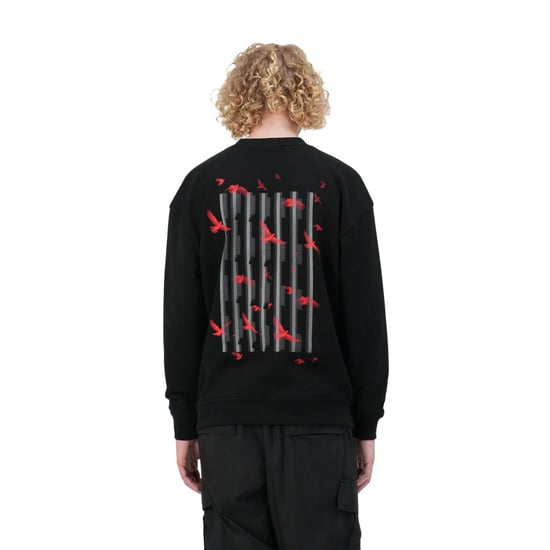 Hugo Heren Drop Shoulder Regular Sweatshirt met grafische print (Zwart) - Image 3