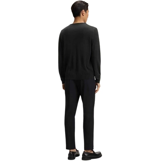 Boss Heren Gebreide Regelmatige Formele Pullover (Zwart) - Image 2