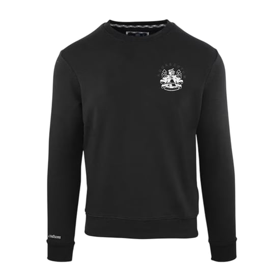 Aquascutum Heren Sweatshirt met Geborduurd Logo Ronde Hals (Zwart) - Image 1