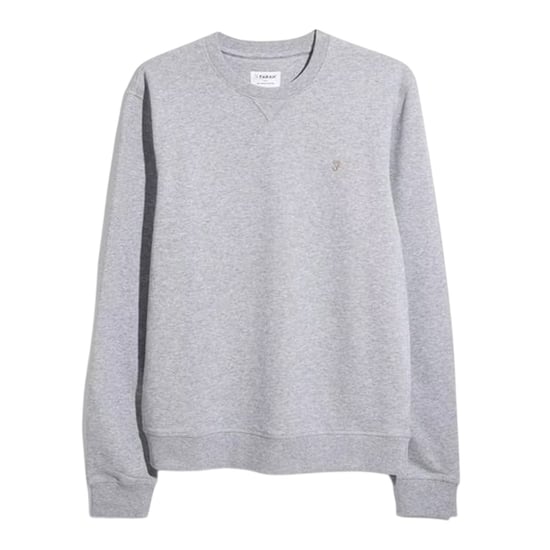 Farah Heren-sweatshirt met ronde hals van biologisch katoen (Grijze Mergel) - Image 1