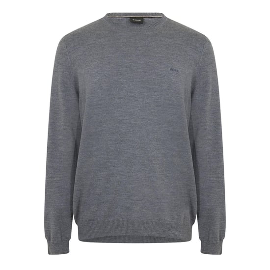 Boss Heren Crew Neck Regular Sweatshirt met lange mouwen (Medium Grijs) - Image 1