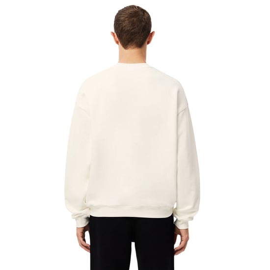 Lacoste Geborduurd Drop Shoulder Sweatshirt met logo voor heren (Wit) - Image 3