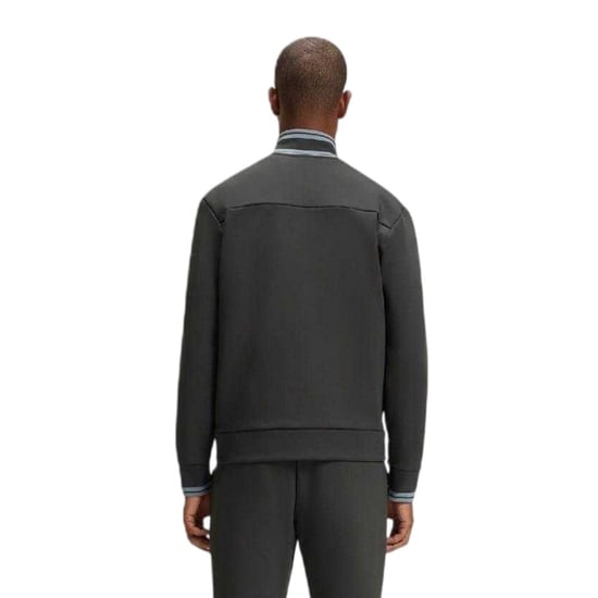 Boss Heren Track Jacket met geborduurd logo en lange mouwen (Donkergrijs) - Image 3
