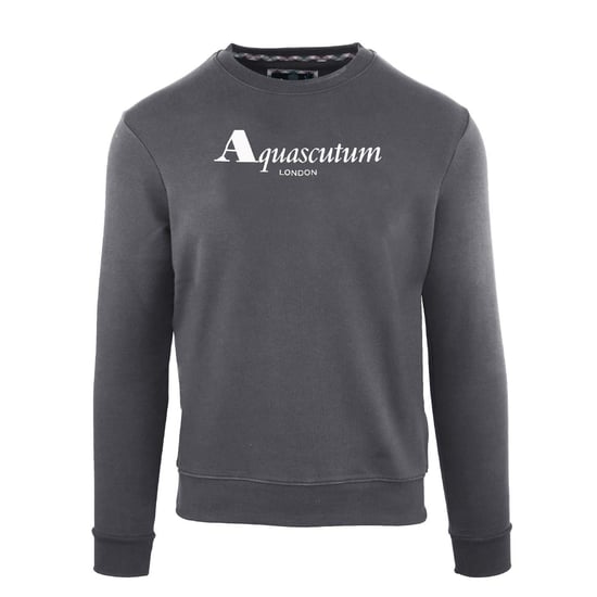 Aquascutum Heren Crew Neck Regular Sweatshirt (Antraciet) - Image 1