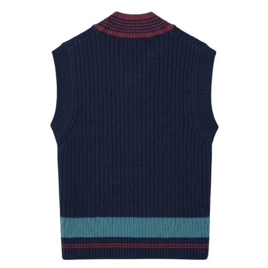 Lacoste Unisex gebreid vest voor volwassenen met embleem (Marine) - Image 2