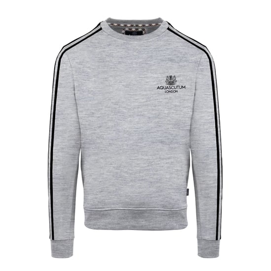 Aquascutum Heren London dubbel gestreept sweatshirt (Grijs) - Image 1