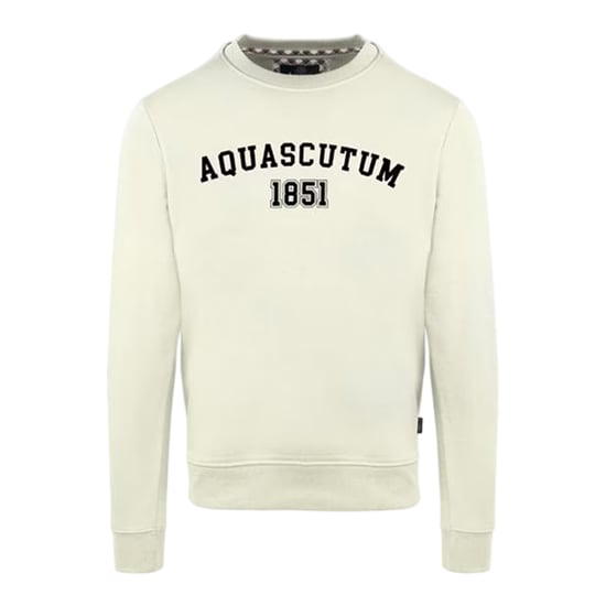 Aquascutum Heren-sweatshirt met gebogen logo (Boter) - Image 1
