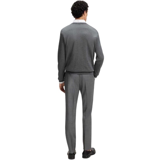 Boss Heren Gebreide Regelmatige Formele Pullover (Medium Grijs) - Image 2