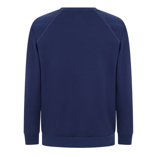 Aquascutum Heren Crest Raglan Sweatshirt (Marine) - Image 2