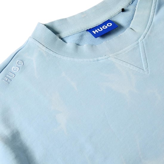 Hugo Heren Nustroyos Tie Dye Oversized Sweatshirt (Blauw) - Image 3