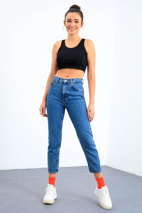 Geribbelde Mouwloze Crop Top - Image 4