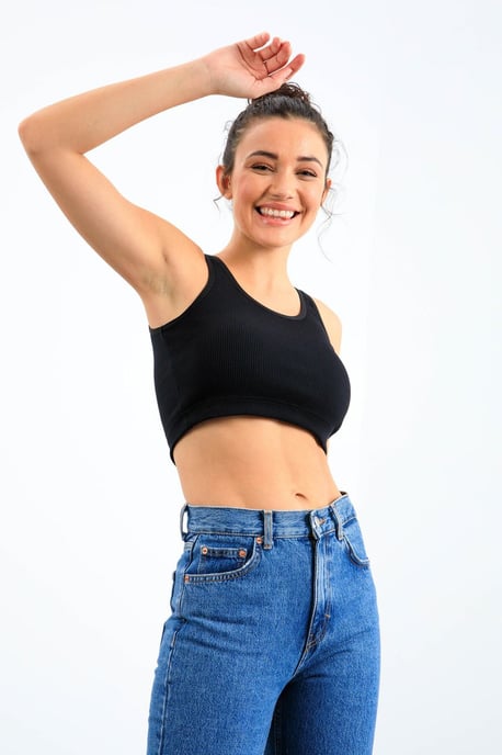 Geribbelde Mouwloze Crop Top - Image 6