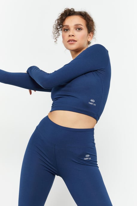 Slim-Fit Lange Mouwen Crop Top - Image 3