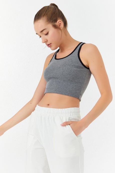Geribbelde Mouwloze Crop Top - Image 3