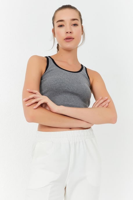 Geribbelde Mouwloze Crop Top - Image 6