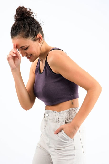 Geribbelde Mouwloze Crop Top - Image 3