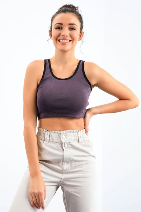 Geribbelde Mouwloze Crop Top - Image 4