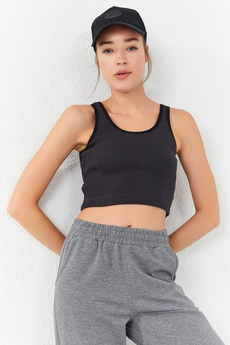 Geribbelde Mouwloze Crop Top - Image 6
